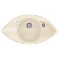 Гранітна мийка AQUASanita PAPILLON SCP 151 Blanched almond