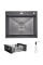 Комплект Lidz H6050HB Decor Black PVD Honeycom з дозатором + Lidz K01B кошик