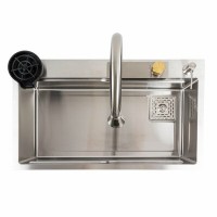 Кухонна мийка Platinum 7545B PVD Водоспад