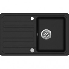 Гранітна мийка AQUASanita Notus SQ101 Black metallic