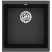 Гранітна мийка Helika Forma SQF102 Black metallic