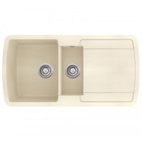Гранітна мийка AQUASanita Lira SQL151 Blanched almond