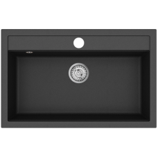 Гранітна мийка Helika Quadro SQQ 103 Black metallic