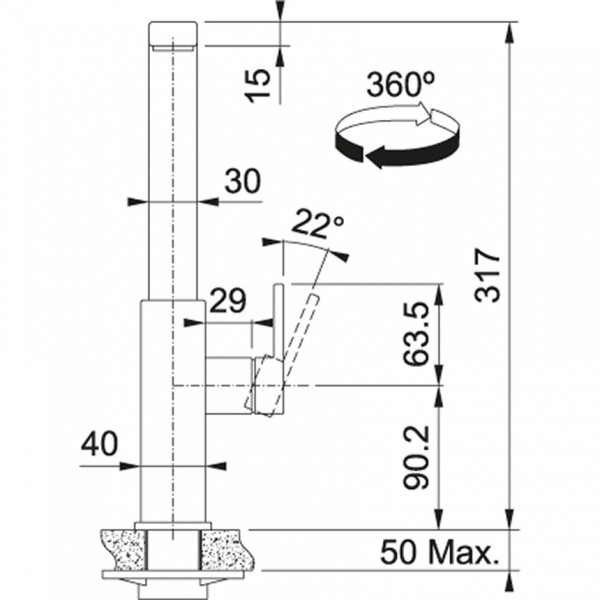 Кухонний змішувач Franke Mythos Swivel