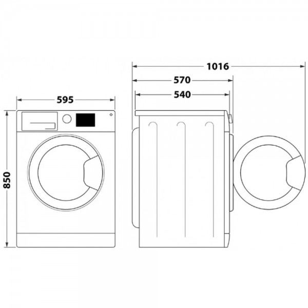 Прально-сушильна машина WHIRLPOOL FFWDB 864349 BV UA