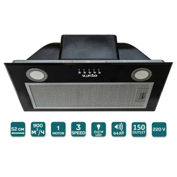 Витяжка Ventolux PUNTO 52 BK (900) PB PC