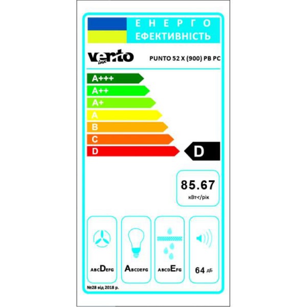 Витяжка Ventolux PUNTO 52 X (900) PB PC