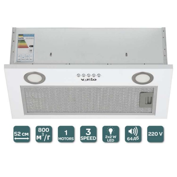 Витяжка Ventolux PUNTO 52 WH (950) PB