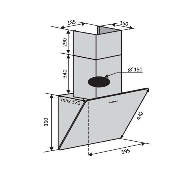 Витяжка Ventolux MIRROR 60 IVG (1000) TRC