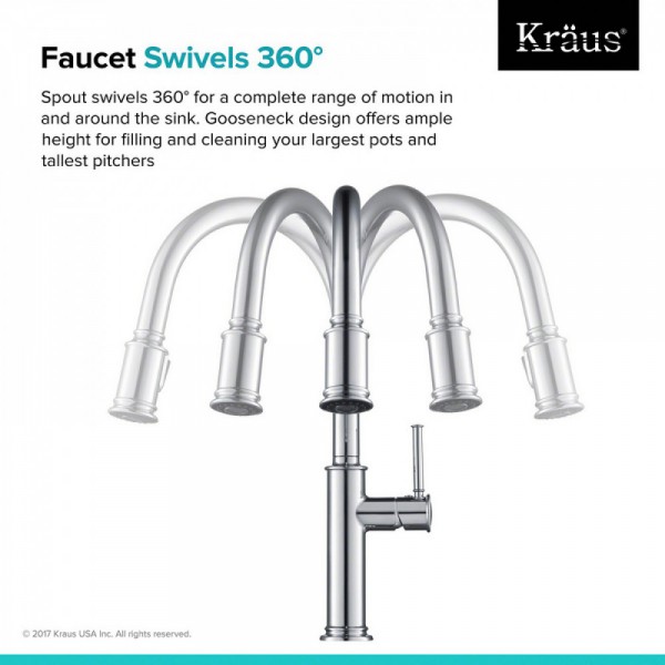 Кухонний змішувач Kraus KPF-1680SFS