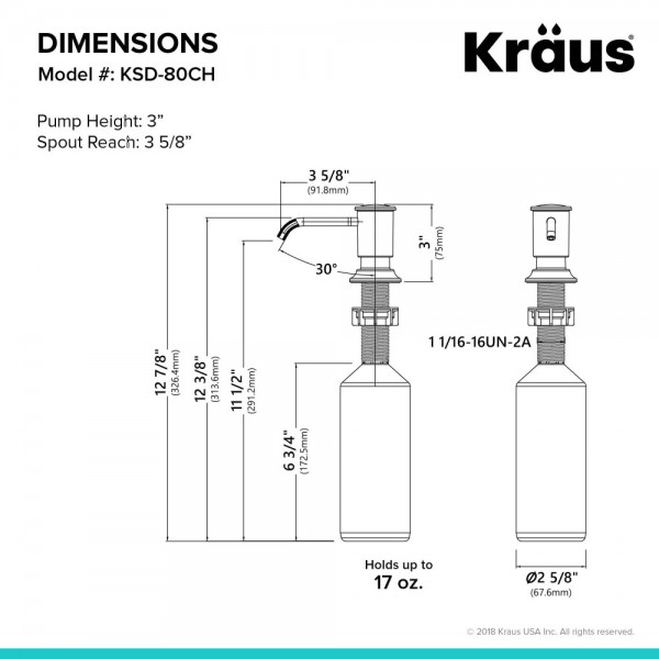 Дозатор Kraus KSD-80CH