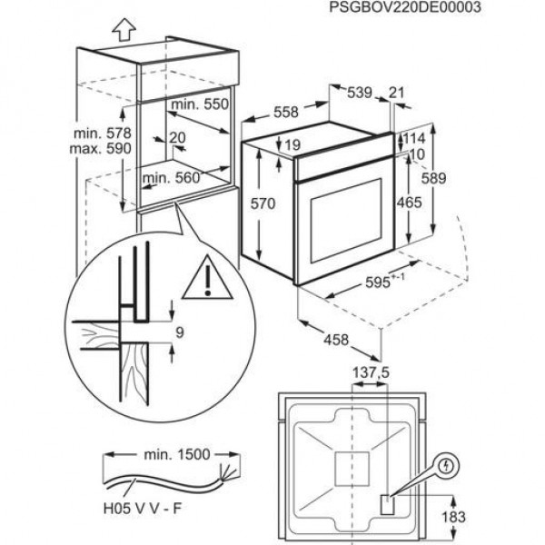 Духова шафа ELECTROLUX EOF3H40BX
