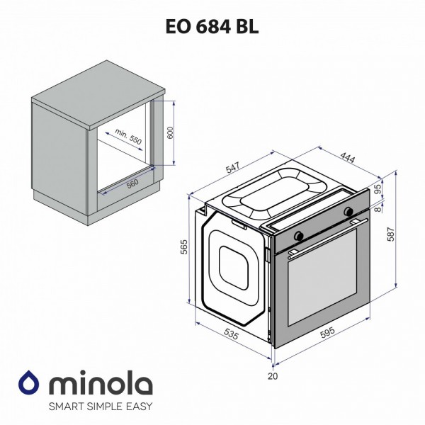 Духова шафа Minola EO 684 BL