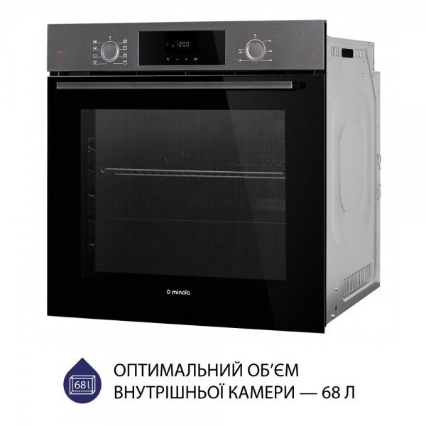 Духова шафа Minola EOD 6804 Platinum Gray
