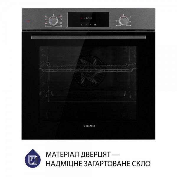 Духова шафа Minola EOD 6804 Platinum Gray