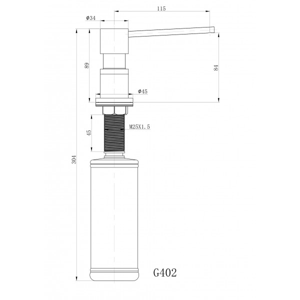 Дозатор Gappo G402-1 чорний