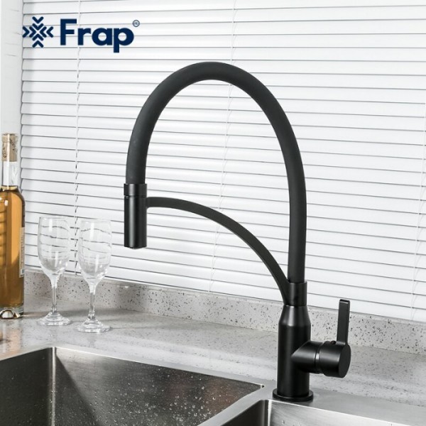 Кухонний змішувач FRAP F4552-6 чорний