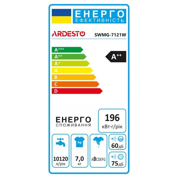 Пральна машина ARDESTO SWMG-7121W