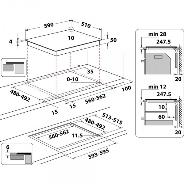 Варильна поверхня WHIRLPOOL WSQ4860NE