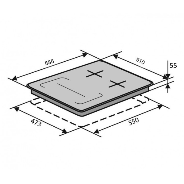 Варильна поверхня Ventolux HG622 B9G CS FI (BK)