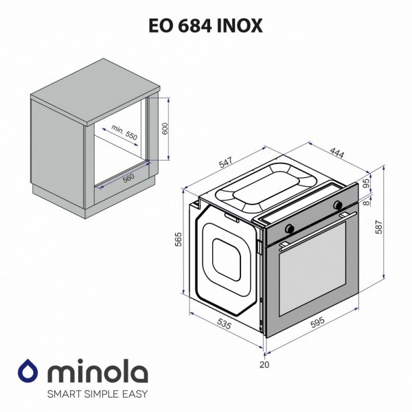 Духова шафа Minola EO 684 INOX