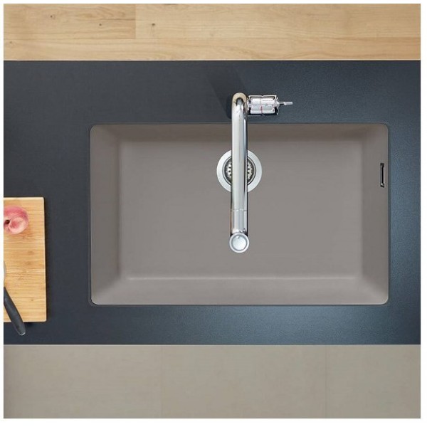 Гранітна мийка Hansgrohe S510-U660 сірий камінь