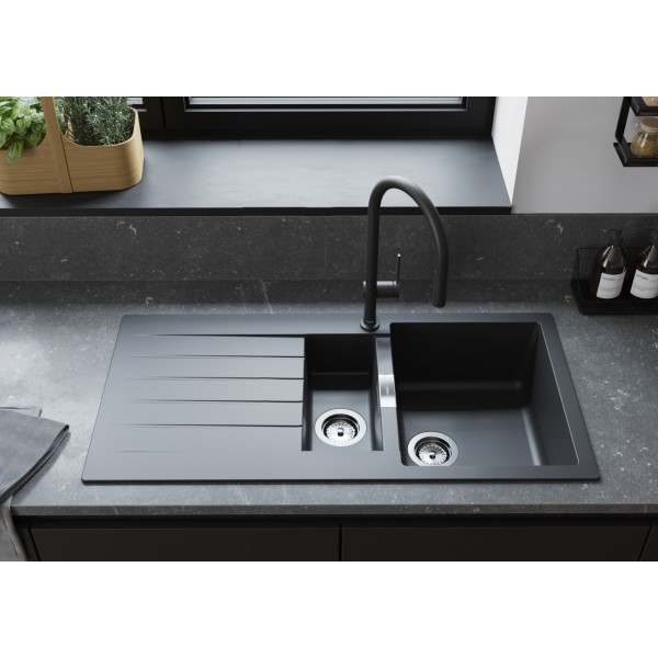 Гранітна мийка Hansgrohe S520-F345 43357290 сірий камінь