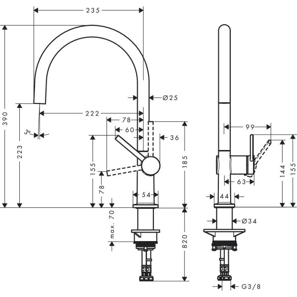 Кухонний змішувач Hansgrohe Talis M54 72804000