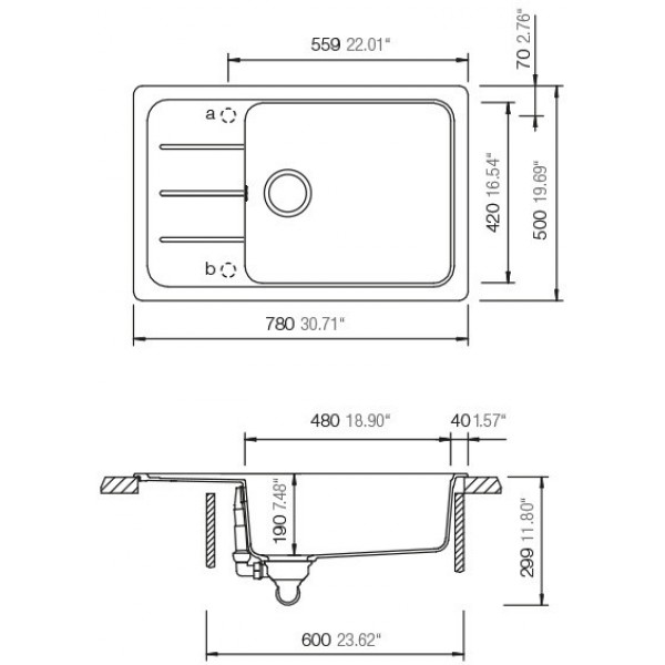 Гранітна мийка Schock FORMHAUS D100 LS nero