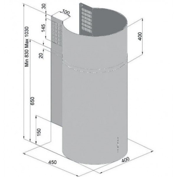 Витяжка Fabiano Cylindra 40 Inox
