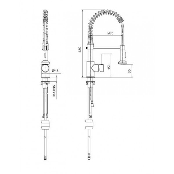 Змішувач кухонний Perla Henry PBZ6912B