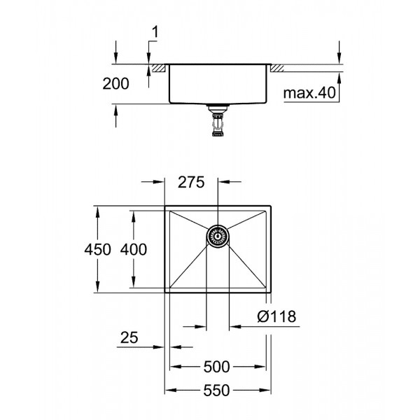 Кухонна мийка Grohe Sink 31726SD0