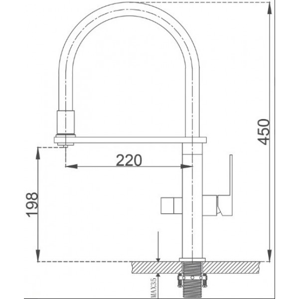 Кухонний змішувач Fabiano FKM 3120 Chrome