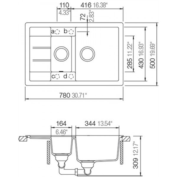 Гранітна мийка Schock Manhattan D150 S SUPERWHITE-01
