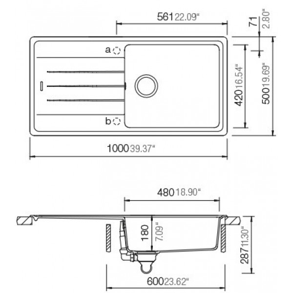 Гранітна мийка Schock ELEMENT D100L Sabbia-58