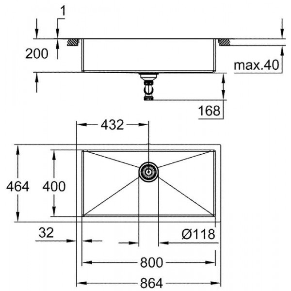Кухонна мийка Grohe Sink 31580SD1