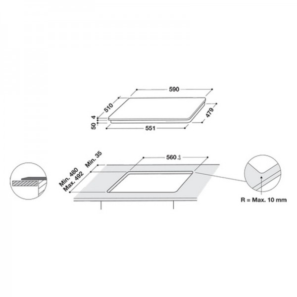 Варильна поверхня WHIRLPOOL WSQ2760BF