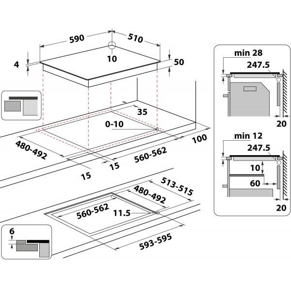 Варильна поверхня WHIRLPOOL WBB8360NE
