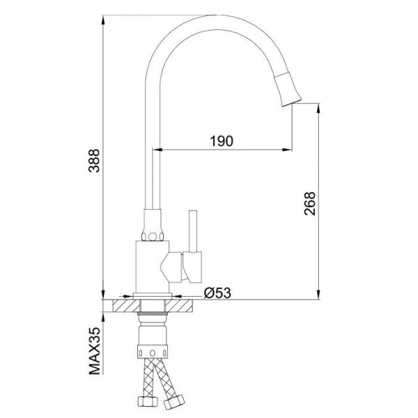 Кухонний змішувач Frap F40994-8