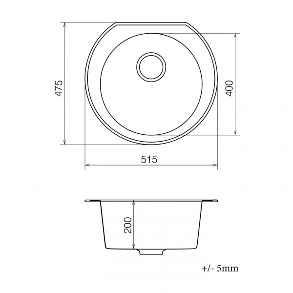 Кухонна мийка VANKOR Kres KMR 01.52 Terra
