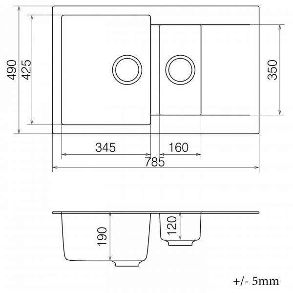 Кухонна мийка VANKOR Orman OMP 04.80 Gray