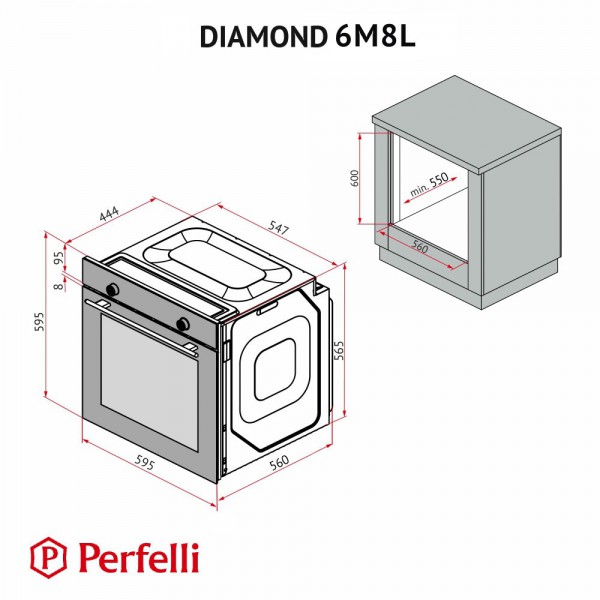 Духова шафа Perfelli DIAMOND 6M8L INOX