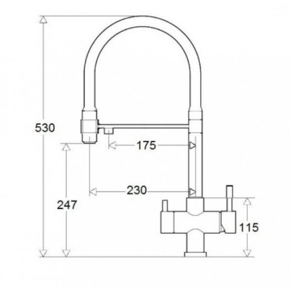 Кухонний змішувач Fabiano FKM 3143 Black Steel