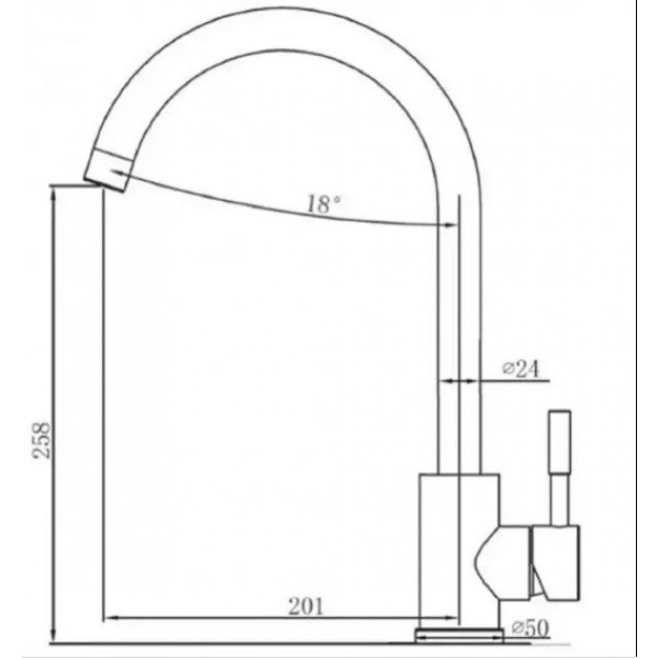 Кухонний змішувач Fabiano FKM 56 SS Flex Inox (Grey)