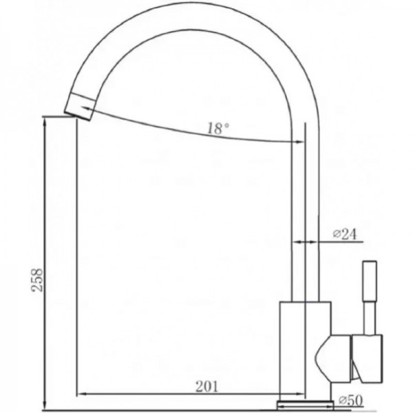 Кухонний змішувач Fabiano SKF 850 ST Grey Metallic