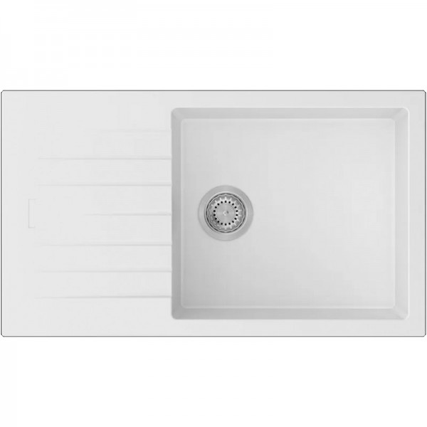 Гранітна мийка Fabiano Classic 86x50 XL Alpine White