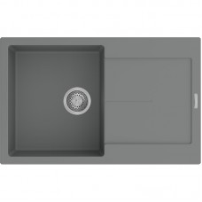 Гранітна мийка Fabiano Navio 79x50 Grey Metallic
