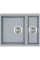 Гранітна мийка Fabiano Quadro 56x46x15 Grey Metallic