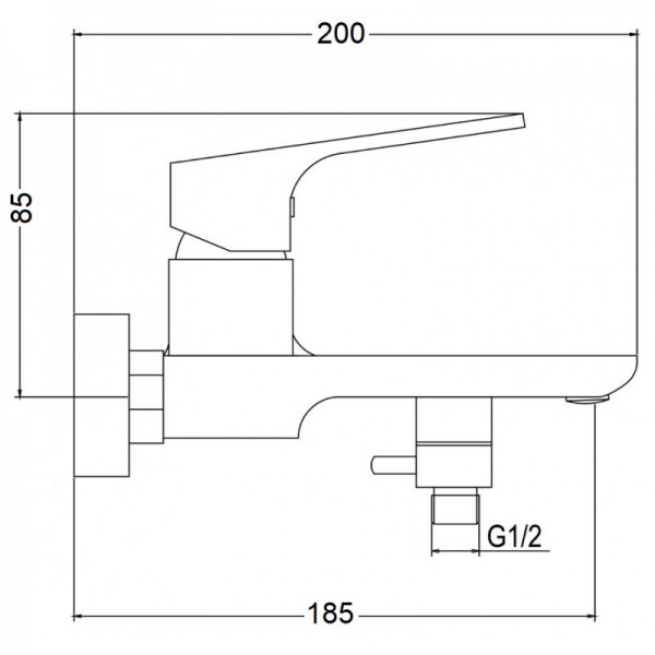 Змішувач Fabiano Logic 17401 Back