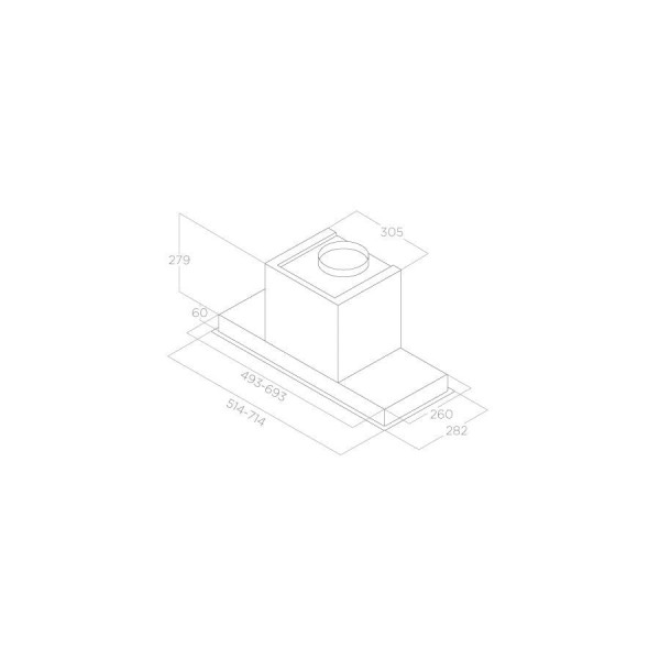 Витяжка Eliсa HIDDEN ADVANCE BL MAT/A/72